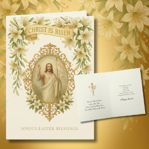 Pasen Religieuze Opstanding Jezus Christelijk Feestdagen Kaart