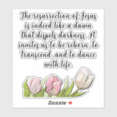 Pasen Resurrection Radiance Aangepaste Quotes Sticker (Vel)