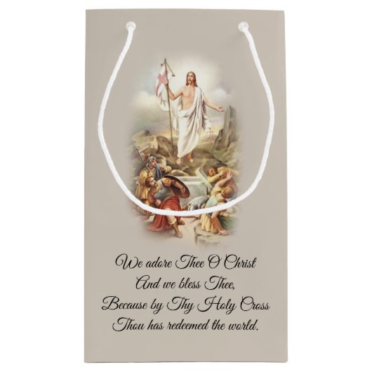 Pasen | Reurrectie van Jezus Pascha Klein Cadeauzakje (Achterkant)