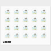 Pasen Risen Classic Ronde Sticker (Vel)