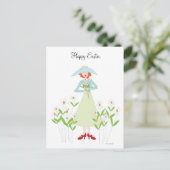 Pasen rode schoenen feestdagenkaart (Staand voorkant)