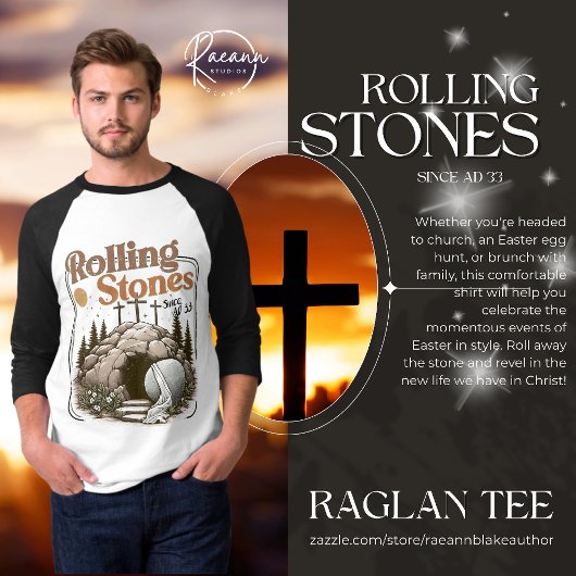 Pasen "Rolling Stones sinds AD 33" T-shirt