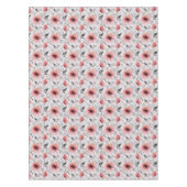 Pasen Rood en Grijs Bloemen Tafelkleed (Voorkant)