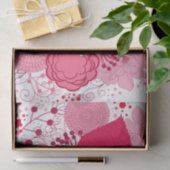Pasen - Roze en witte flora Tissuepapier (Geschenk)
