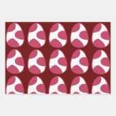 Pasen Roze Witte Paaseieren Gelukkig Pasen Inpakpapier Vel (Voorkant 3)