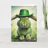 Pasen/Saint Patrick's Day Bunny Kaart (Voorkant)