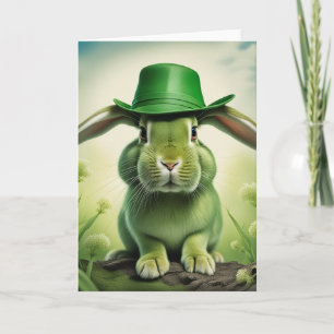 Pasen/Saint Patrick's Day Bunny Kaart