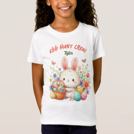 Pasen schattig konijntje eierjacht t-shirt