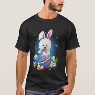 Pasen Schattige Bichon Frise Hond Liefhebber Konij T-shirt