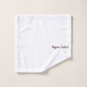 Pasen Schattige Konijnenkonijn Waterverf Eierschoo Bad Handdoek (Wasdoekje)