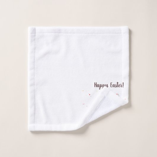 Pasen Schattige Konijnenkonijn Waterverf Eierschoo Bad Handdoek (Wasdoekje)