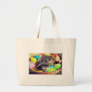 Pasen Schildpad Grote Tote Bag