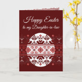 Pasen schoondochter Oekraïense etnische borduurvro Kaart (Gele Bloem)