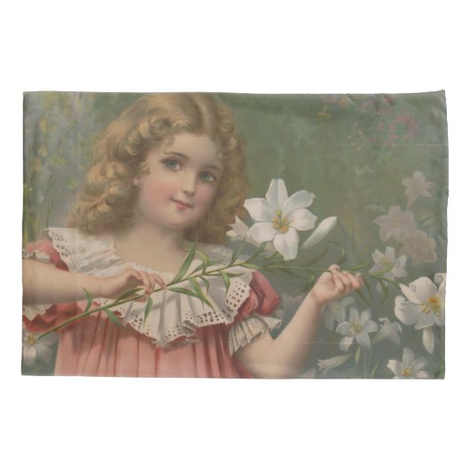 Pasen Schoonheden, Vintage Illustratie, 1898 Kussensloop (Achterkant)