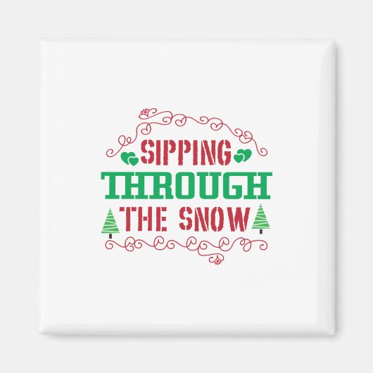 Pasen schrijven over sneeuw magneet (Voorkant)