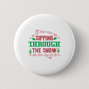 Pasen schrijven over sneeuw ronde button 5,7 cm