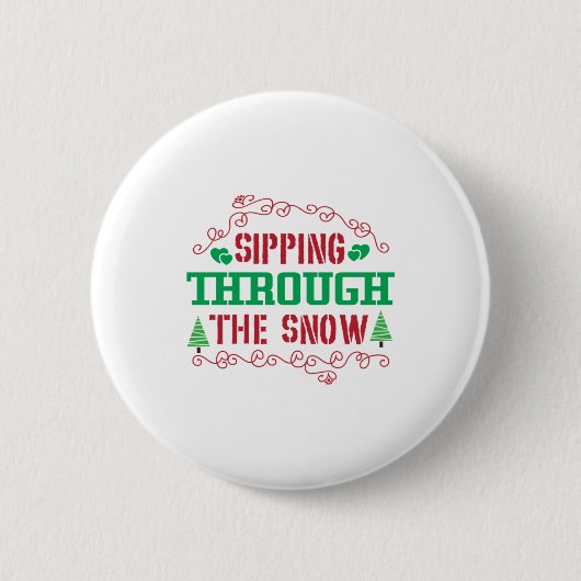Pasen schrijven over sneeuw ronde button 5,7 cm (Voorkant)