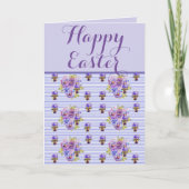 Pasen Shabby  Viola Lavender Spring floral Kaart (Voorkant)