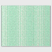 Pasen Shamrock Mint Groen Wit Zigzag Stripes Cadeaupapier (Vlak)