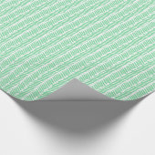 Pasen Shamrock Mint Groen Wit Zigzag Stripes Cadeaupapier (Hoek)
