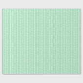 Pasen Shamrock Mint Groen Wit Zigzag Stripes Cadeaupapier (Vlak)