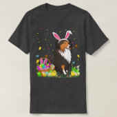 Pasen Sheltie Dog Bunny Egg Hunting Sheltie Easte T-shirt (Design voorkant)