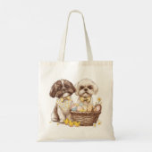Pasen Shih Tzu Honden Tote Bag (Achterkant)