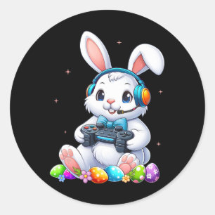 Pasen Shirten Konijntje Ei Grappige Jongens Meisje Ronde Sticker