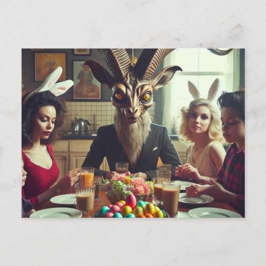 Pasen Snoep Diner Horror Briefkaart (Voorkant)