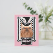 Pasen - Some Bunny Loves You - Brussels Griffon Feestdagenkaart (Staand voorkant)