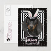 Pasen - Some Bunny Loves You - Teckel Feestdagenkaart (Voorkant / Achterkant)