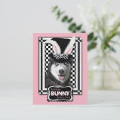 Pasen - Sommige konijn houdt van je - Husky Feestdagenkaart (Staand voorkant)