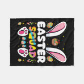 Pasen Squad Ei Jagen Bunny Groep Matching Fleece Deken (Voorkant (Horizontaal))