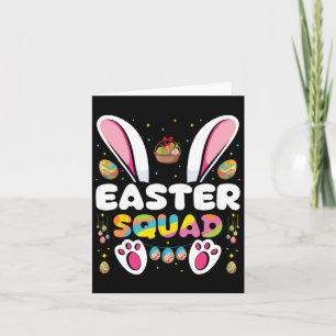 Pasen Squad Ei Jagen Bunny Groep Matching Kaart