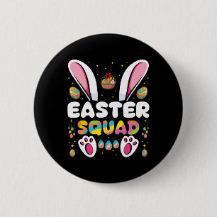 Pasen Squad Ei Jagen Bunny Groep Matching Ronde Button 5,7 Cm