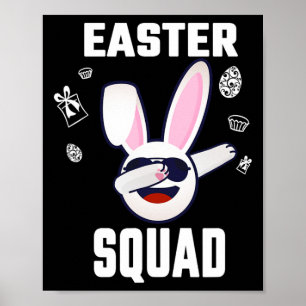Pasen Squad Familie Matching Paasdag Groep Mannen Poster