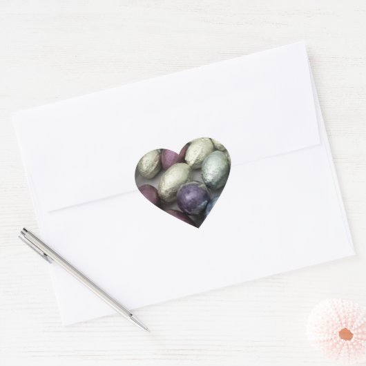 " Pasen" Stickers van het hart (Envelop)