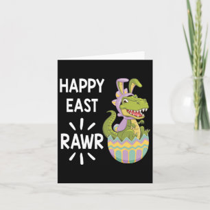 Pasen T Rex Dinosaur Bunny Egg Happy Eastrawer Tod Kaart