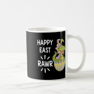 Pasen T Rex Dinosaur Bunny Ei Gelukkig Pasen Peute Koffiemok
