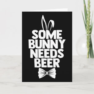 Pasen T-shirt Heren Sommige Bunny Heeft Bier Pasen Kaart