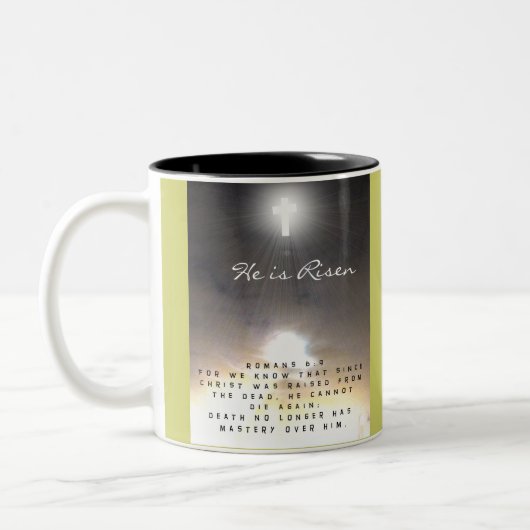 Pasen T-shirts en geschenken Tweekleurige Koffiemok (Links)