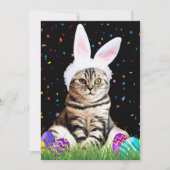Pasen Tabby Kat Feestdagenkaart (Voorkant)