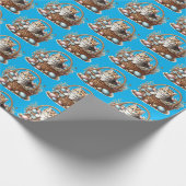 Pasen Tabby Kitten Cadeaupapier (Hoek)