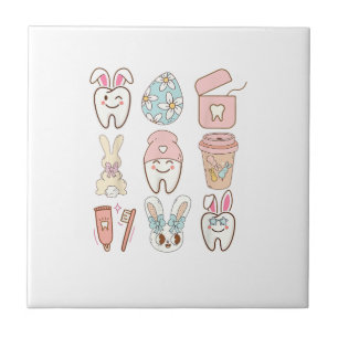 Pasen Tandartsassistent Tandarts Konijn T-Shirt Tegeltje