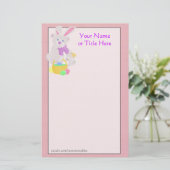 Pasen Teddy Bear Stationery Briefpapier (Staand voorkant)