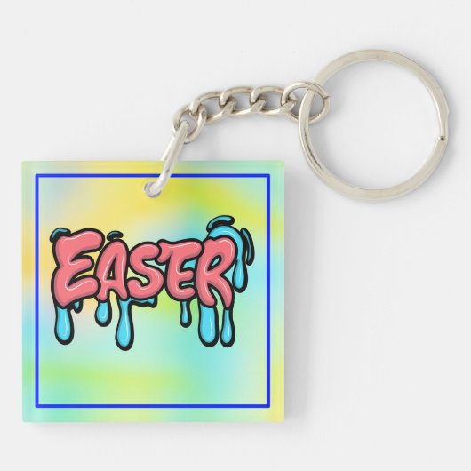 Pasen tekst sublimatie-61424 sleutelhanger (Achterkant)