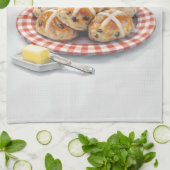 Pasen Theedoek | Hot Cross Buns Keukencadeau (Gevouwen)