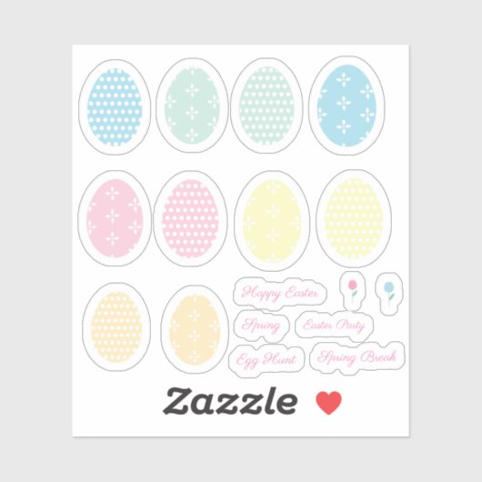 Pasen Thema Eieren Planner Stickers (Vel)