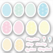 Pasen Thema Eieren Planner Stickers (Voorkant)
