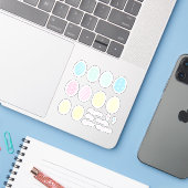 Pasen Thema Eieren Planner Stickers (Laptop met iPhone)